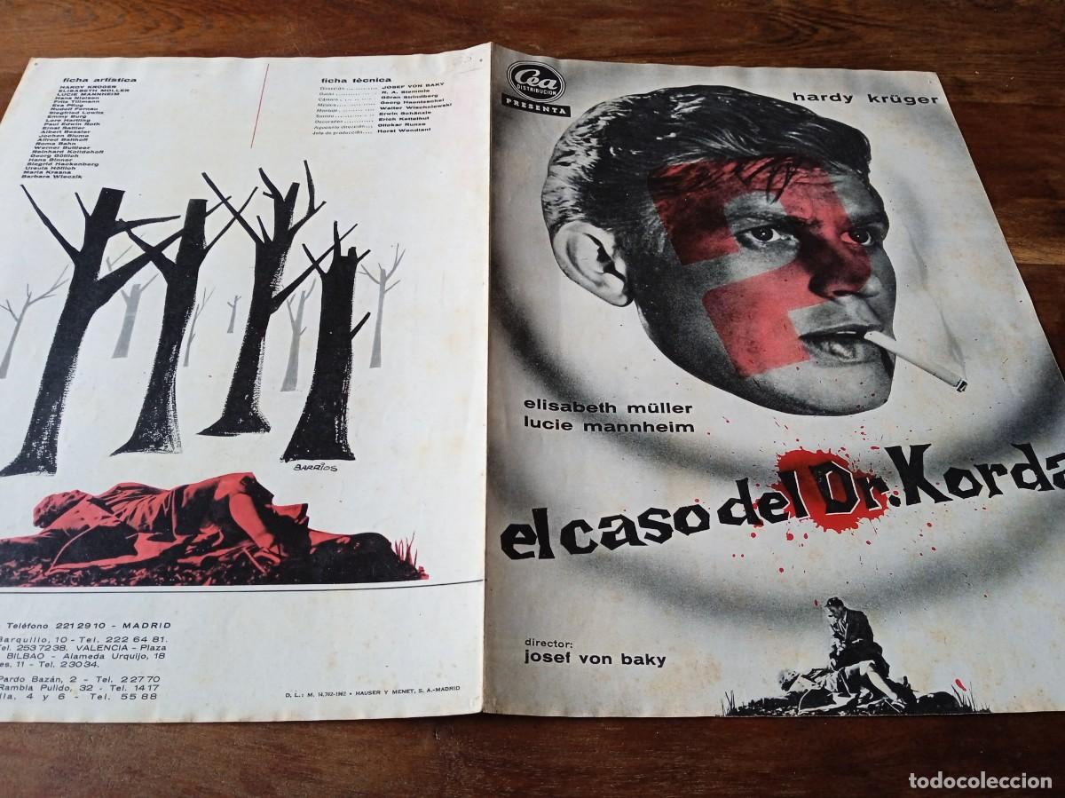 Cine: El caso del Dr. Korda - Hardy Kr&uuml;ger, Elisabeth M&uuml;ller, Lucie Mannheim - Gu&iacute;a original Cea 1962