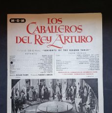 Cine: LOS CABALLEROS DEL REY ARTURO KNIGHTS OF THE ROUND TABLE GUIA DE CINE G175. Lote 388841919