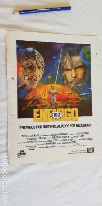 Cine: ENEMIGO M&Iacute;O, GU&Iacute;A DE CINE