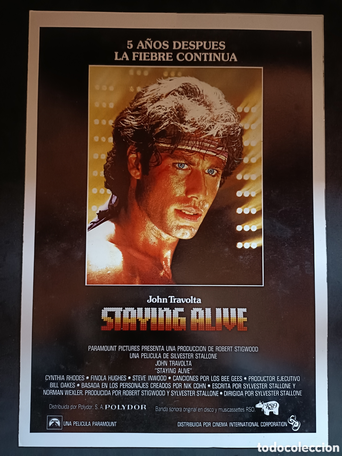 Cin&eacute;ma: STAYING ALIVE JOHN TRAVOLTA GUIA DE CINE ORIGINAL G271