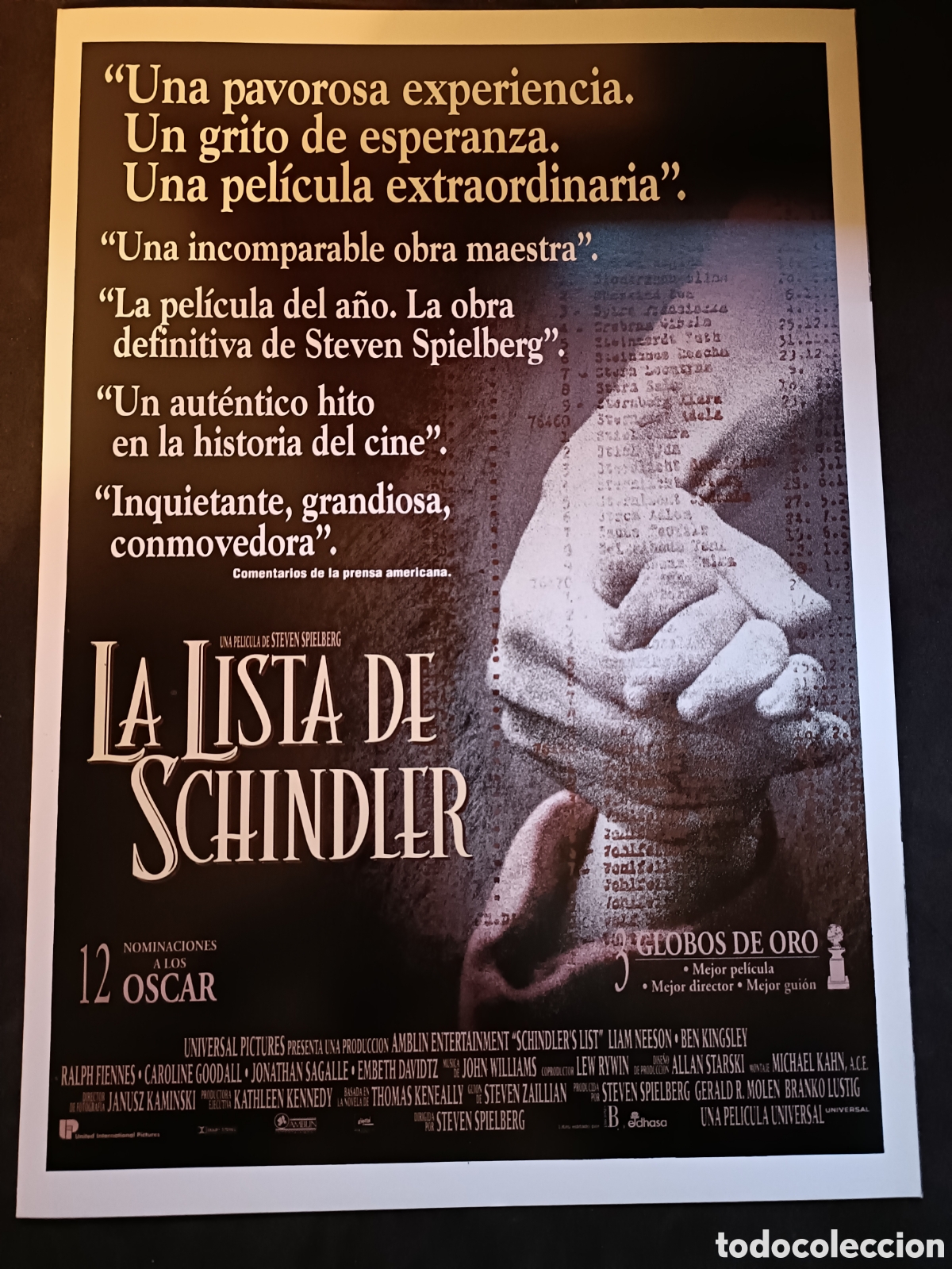 Cine: LA LISTA DE SCHIMDLER GUIA DE CINE ORIGINAL G327
