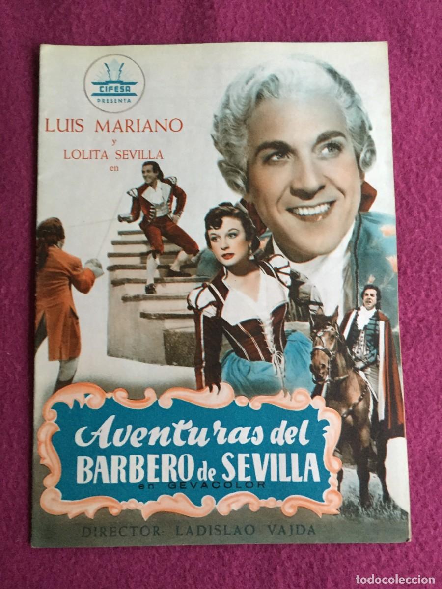 Cine: GUIA CINE CIFESA, AVENTURAS DEL BARBERO DE SEVILLA, LUIS MARIANO, LOLITA SEVILLA, LADISLAO VAIDA ...