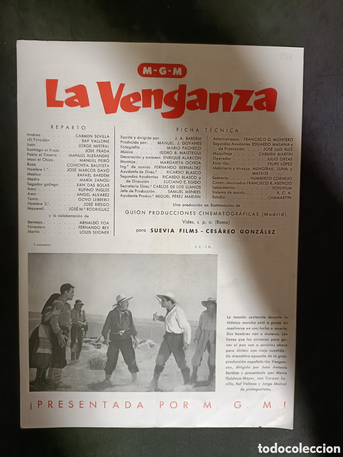 Cinema: LA VENGANZA GUIA DE CINE ORIGINAL G468