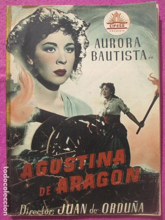Cin&eacute;ma: GUIA PUBLICITARIA CINE AGUSTINA DE ARAGON AURORA BAUTISTA JUAN DE ORDU&Ntilde;A CIFESA G1735