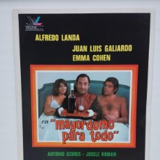 Cine: MAYORDOMO PARA TODO. ALFREDO LANDA, JUAN LUIS GALIARDO, EMMA COHEN, ANTONIO OZORES. GUIA SENCILLA