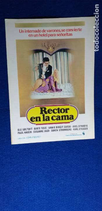Cinema: GUIA DOBLE: RECTOR EN LA CAMA. DIRECTOR: JOHN HILBARD