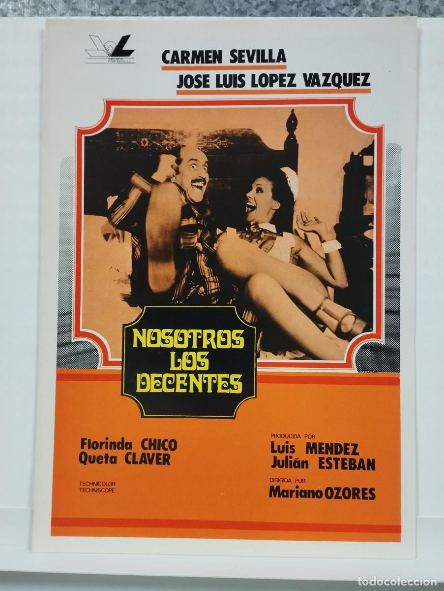 Cine: NOSOTROS LOS DECENTES. JOSE LUIS LOPEZ VAZQUEZ, CARMEN SEVILLA GUIA DE CINE SENCILLA