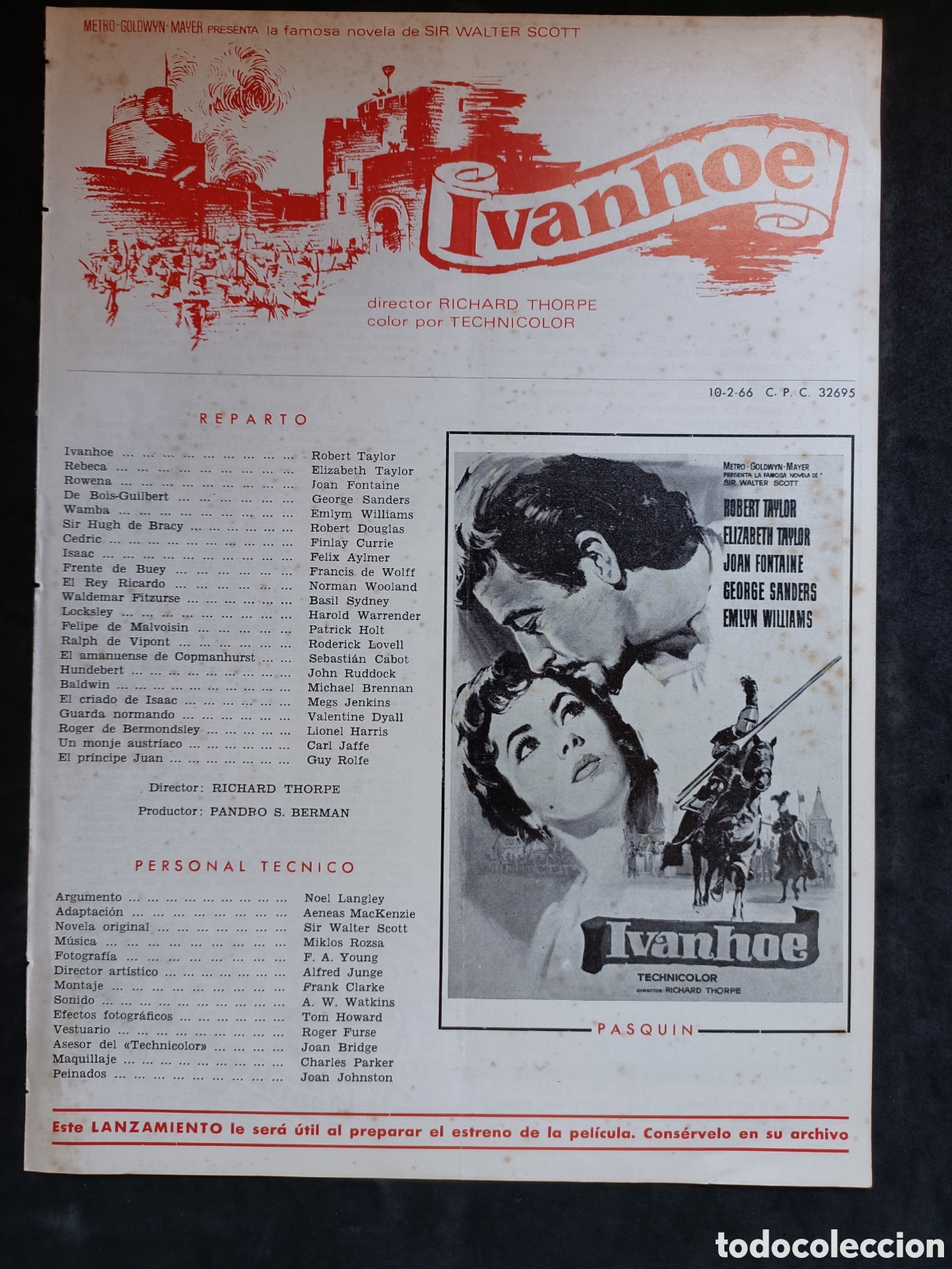 Cin&eacute;ma: IVANHOE GUIA DE CINE ORIGINAL CA9