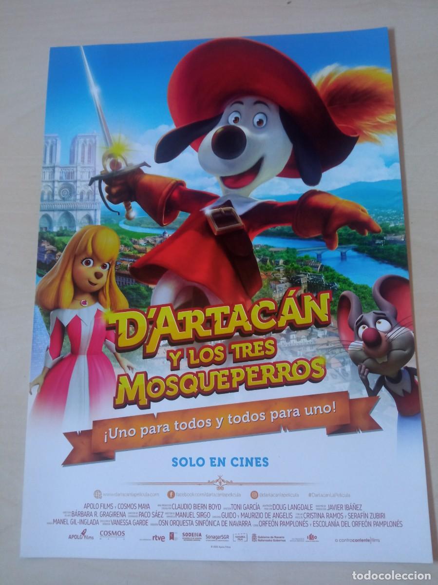 Cine: D'ARTACAN Y LOS TRES MOSQUEPERROS GUIA SIMPLE ORIGINAL DE CINE. DIBUJOS ANIMADOS (PEDIDO MINIMO 5 E)