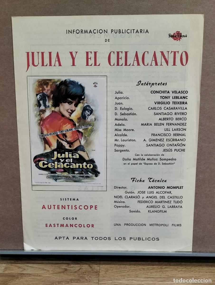 Cine: GU&Iacute;A / PROGRAMA DE JULIA Y EL CELACANTO - Foto 1