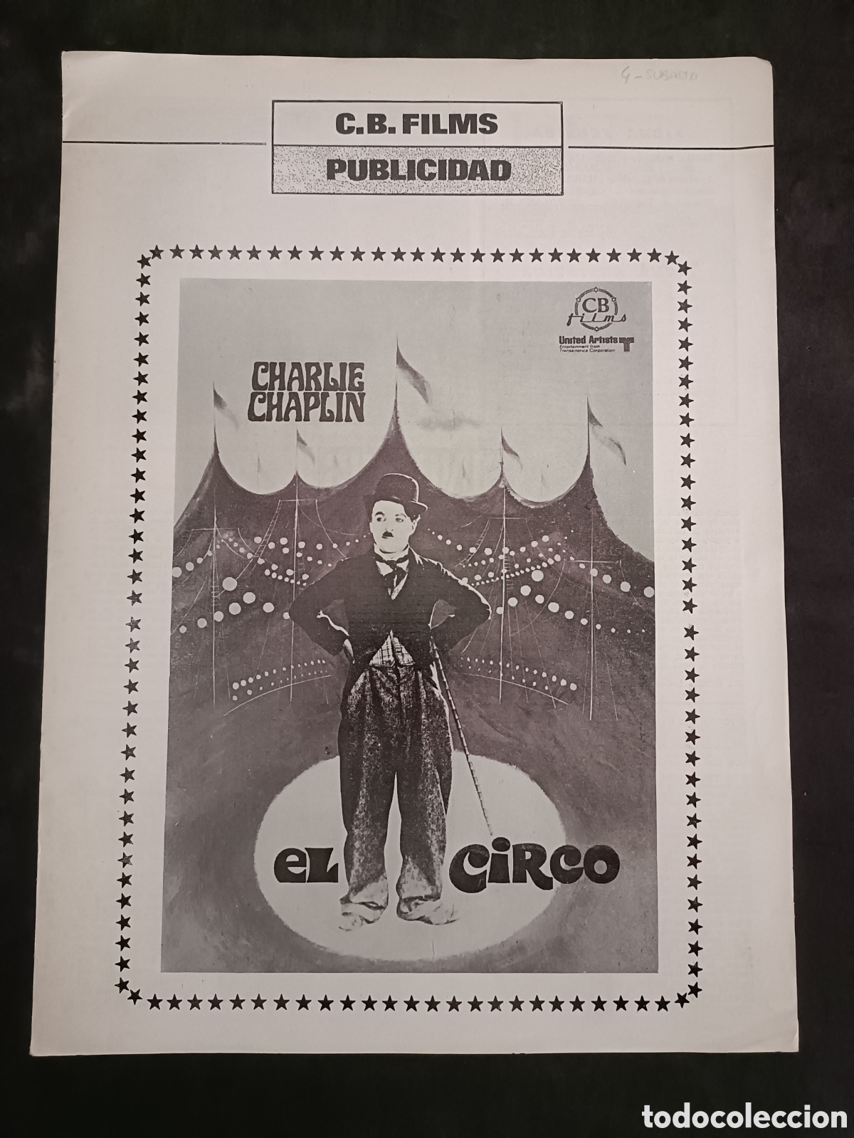 Cine: EL CIRCO CHARLIE CHAPLIN GUIA DE CINE ORIGINAL CA1