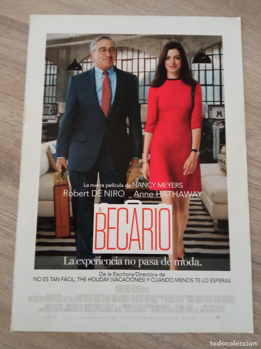 Cine: GU&Iacute;A PUBLICITARIA DE LA PEL&Iacute;CULA EL BECARIO, ROBERT DE NIRO, EN BLANCO POR DETRAS