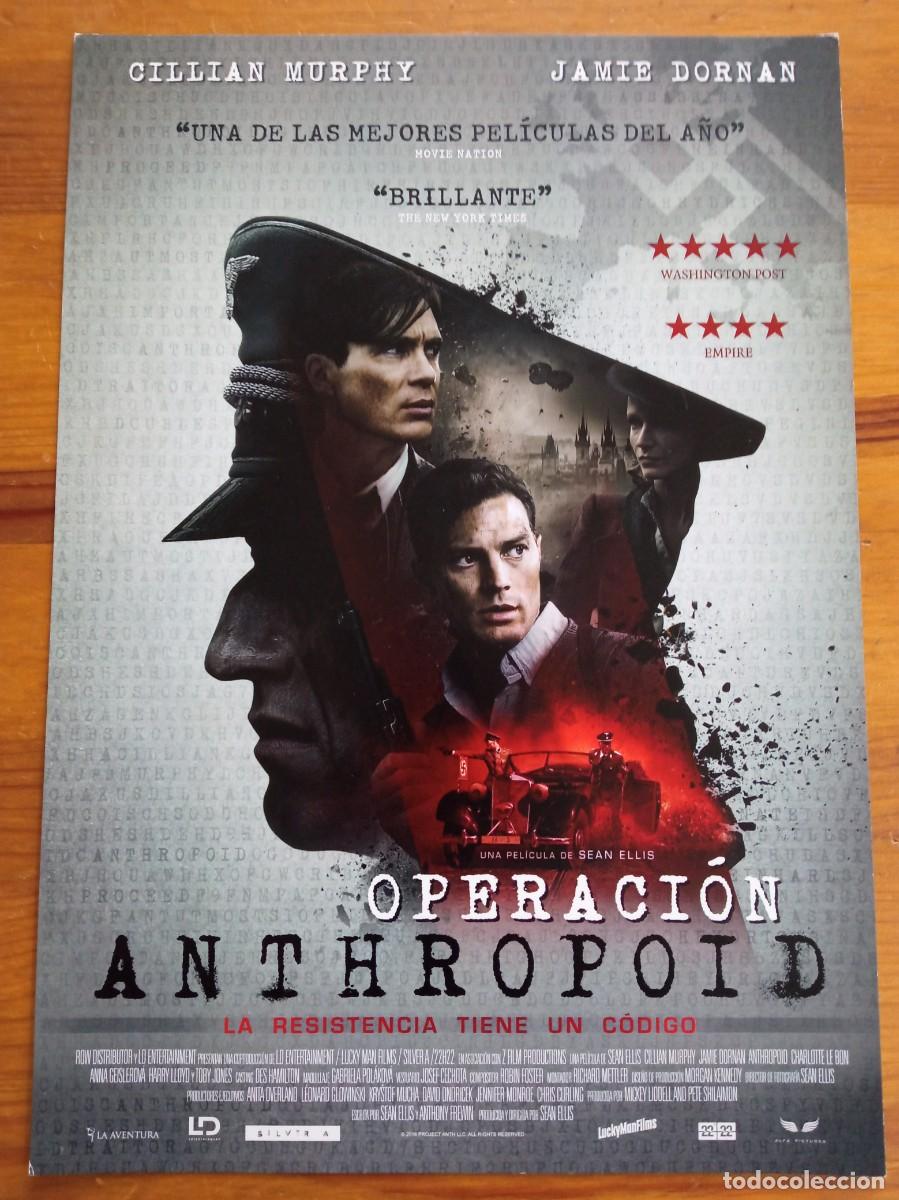 Cine: OPERACION ANTHROPOID (GUIA ORIGINAL SIMPLE DE CINE) (PEDIDO MINIMO 5 EUROS)