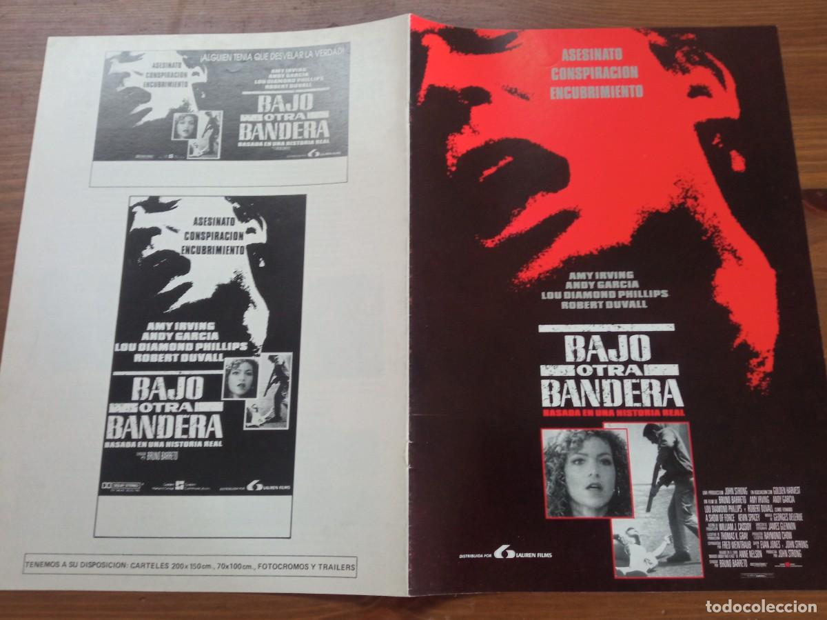 Cinema: BAJO OTRA BANDERA (GUIA ORIGINAL 8 PAGINAS DE CINE) AMY IRVING, ANDY GARCIA (PEDIDO MINIMO 5 EUROS)