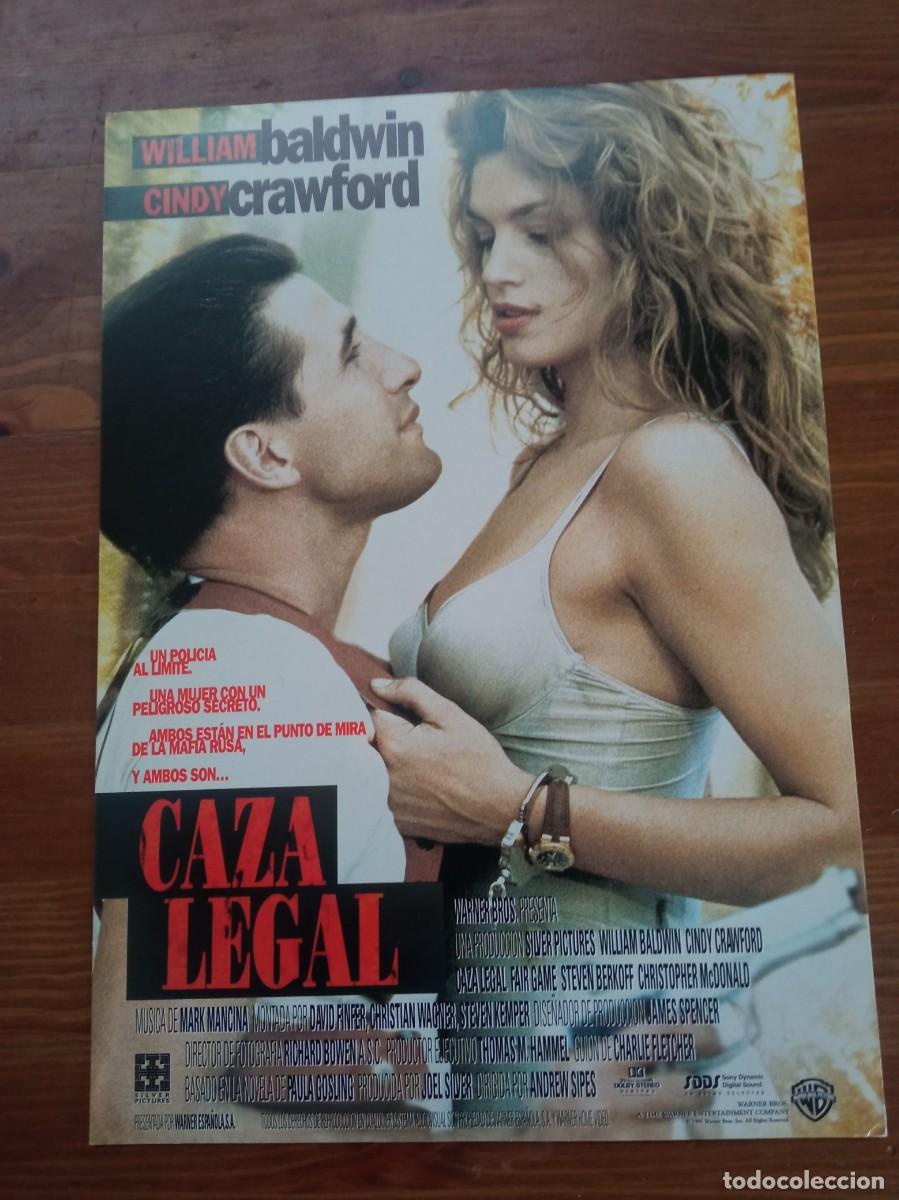 Cine: CAZA LEGAL (GUIA SIMPLE ORIGINAL DE CINE) WILLIAM BALDWIN, CINDY CRAWFORD (PEDIDO MINIMO 5 EUROS)