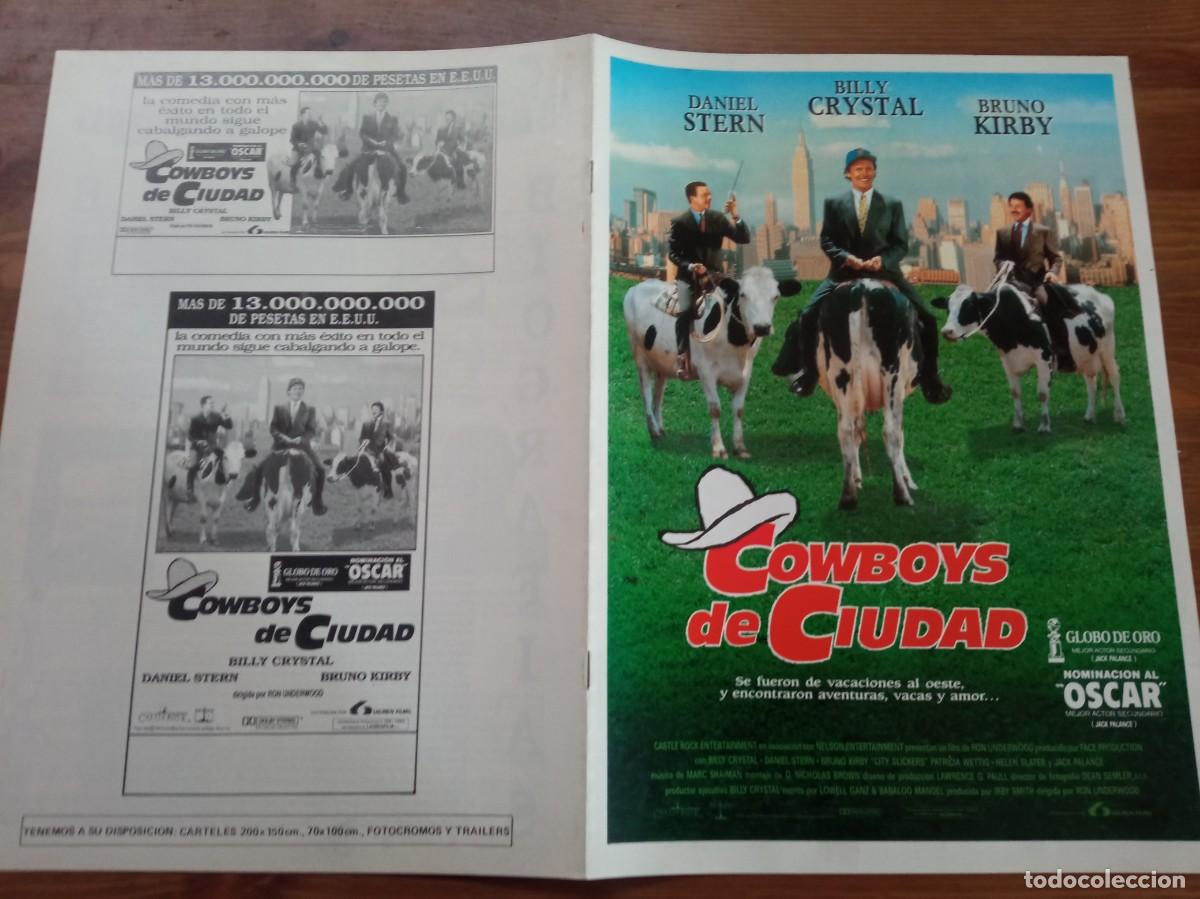 Cinema: COWBOYS DE CIUDAD (GUIA ORIGINAL DE CINE CON 8 PAGINAS) BILLY CRYSTAL (PEDIDO MINIMO 5 EUROS)