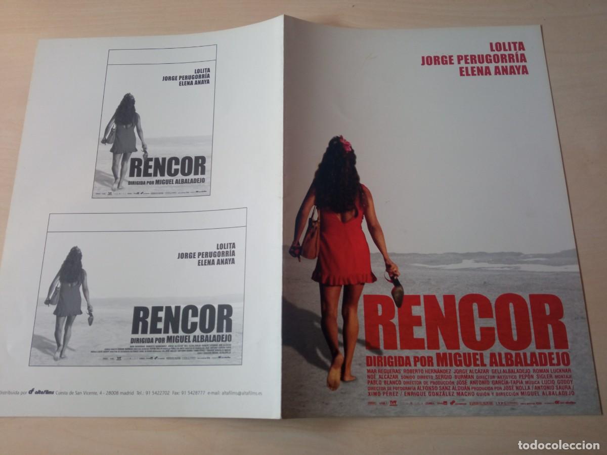 Cine: RENCOR (GUIA ORIGINAL DE CINE DOBLE) LOLITA (PEDIDO MINIMO 5 EUROS)