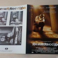 Cine: RESURRECCION (GUIA ORIGINAL DE CINE DOBLE) CHRISTOPHER LAMBERT (PEDIDO MINIMO 5 EUROS)