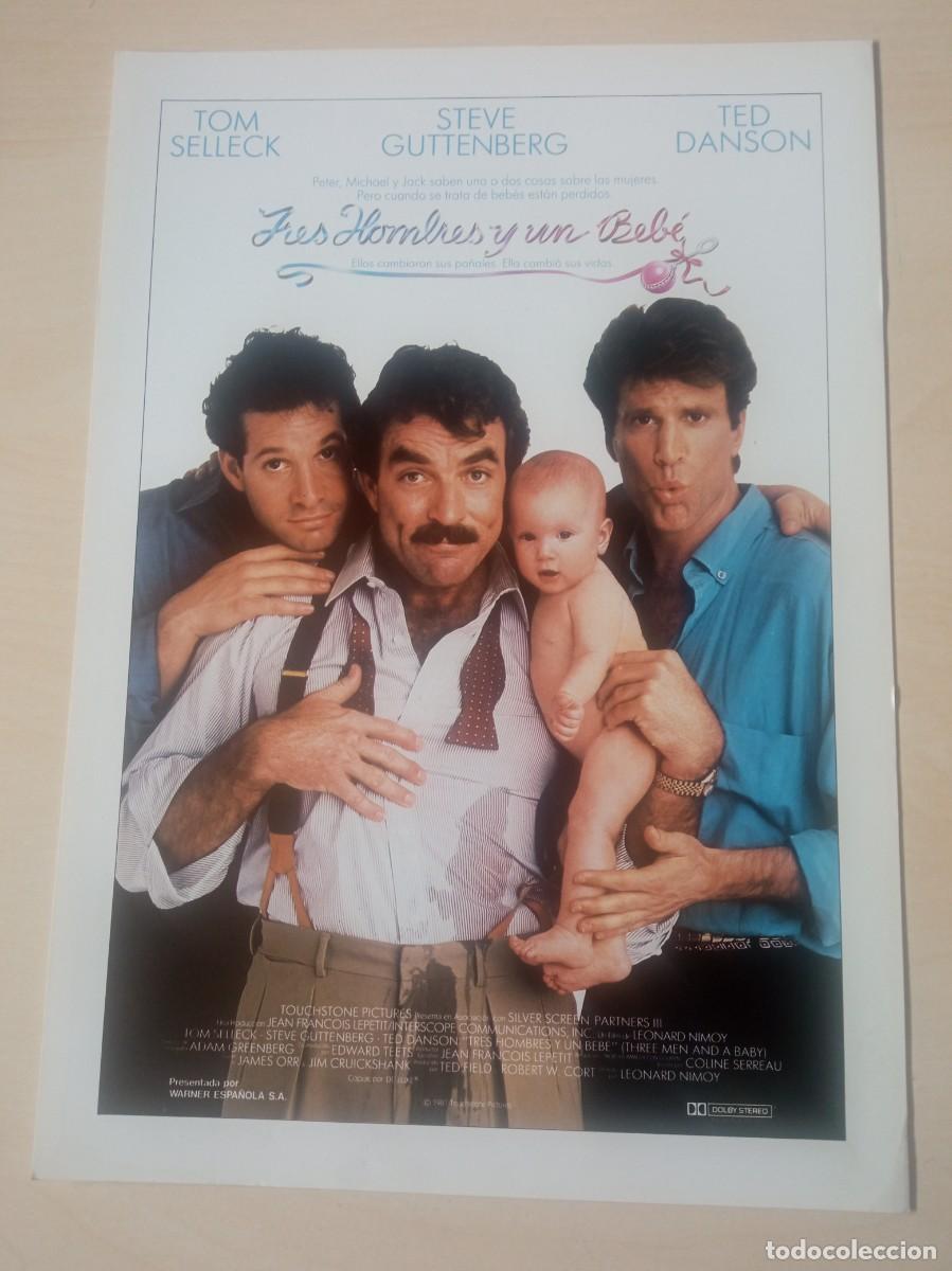 Cinema: TRES HOMBRES Y UN BEBE (GUIA ORIGINAL DE CINE SIMPLE) TOM SELLECK, TED DANSON(PEDIDO MINIMO 5 EUROS)