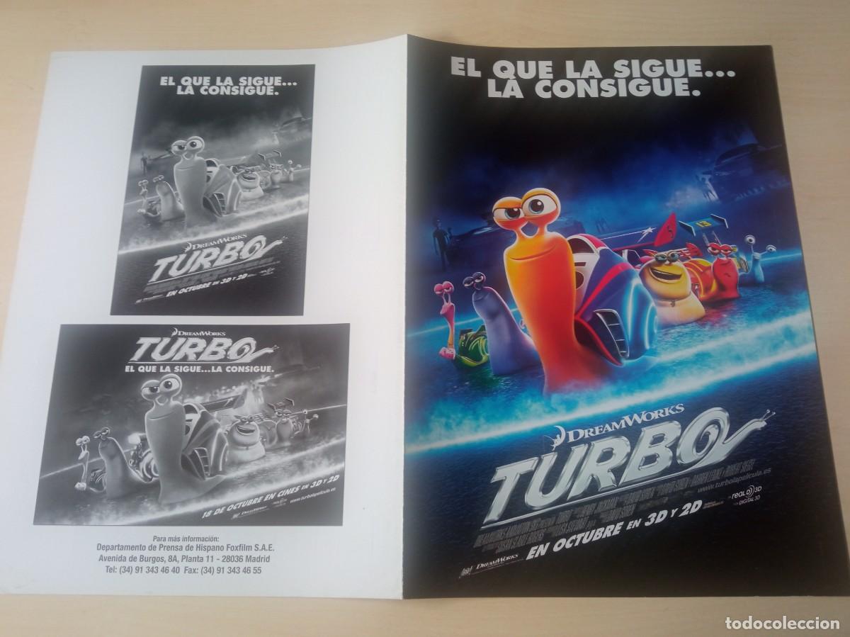 Cinema: TURBO (GUIA ORIGINAL DE CINE DOBLE) DREAMWORKS, ANIMACION (PEDIDO MINIMO 5 EUROS)