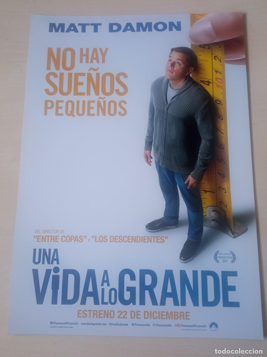 Cinema: UNA VIDA A LO GRANDE (GUIA ORIGINAL DE CINE SIMPLE) MATT DAMON (PEDIDO MINIMO 5 EUROS)