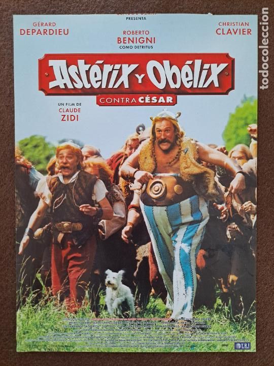 Cine: ASTERIX Y OBELIX CONTRA CESAR GERARD DE PARDIEU ROBERTO BENIGNI GUIA DE CINE ORIGINAL J6