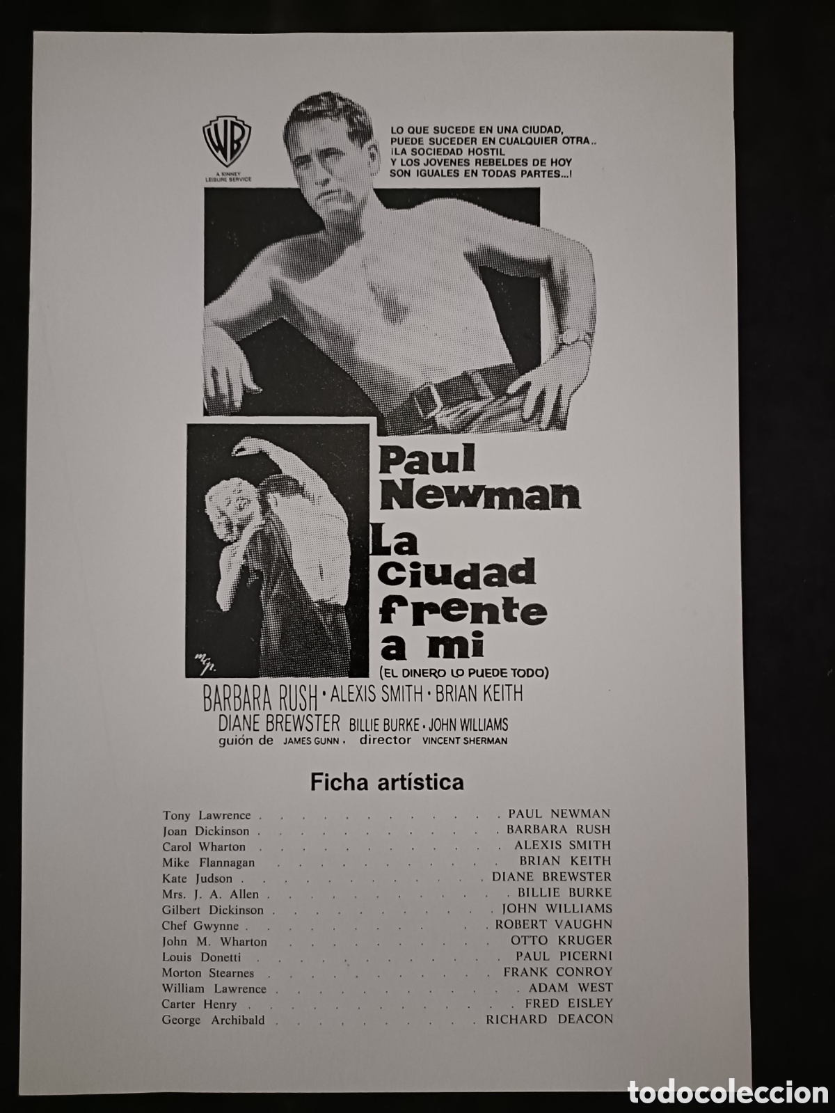 Cine: LA CIUDAD FRENTE A MI PAUL NEWMAN GUIA DE CINE ORIGINAL CA44