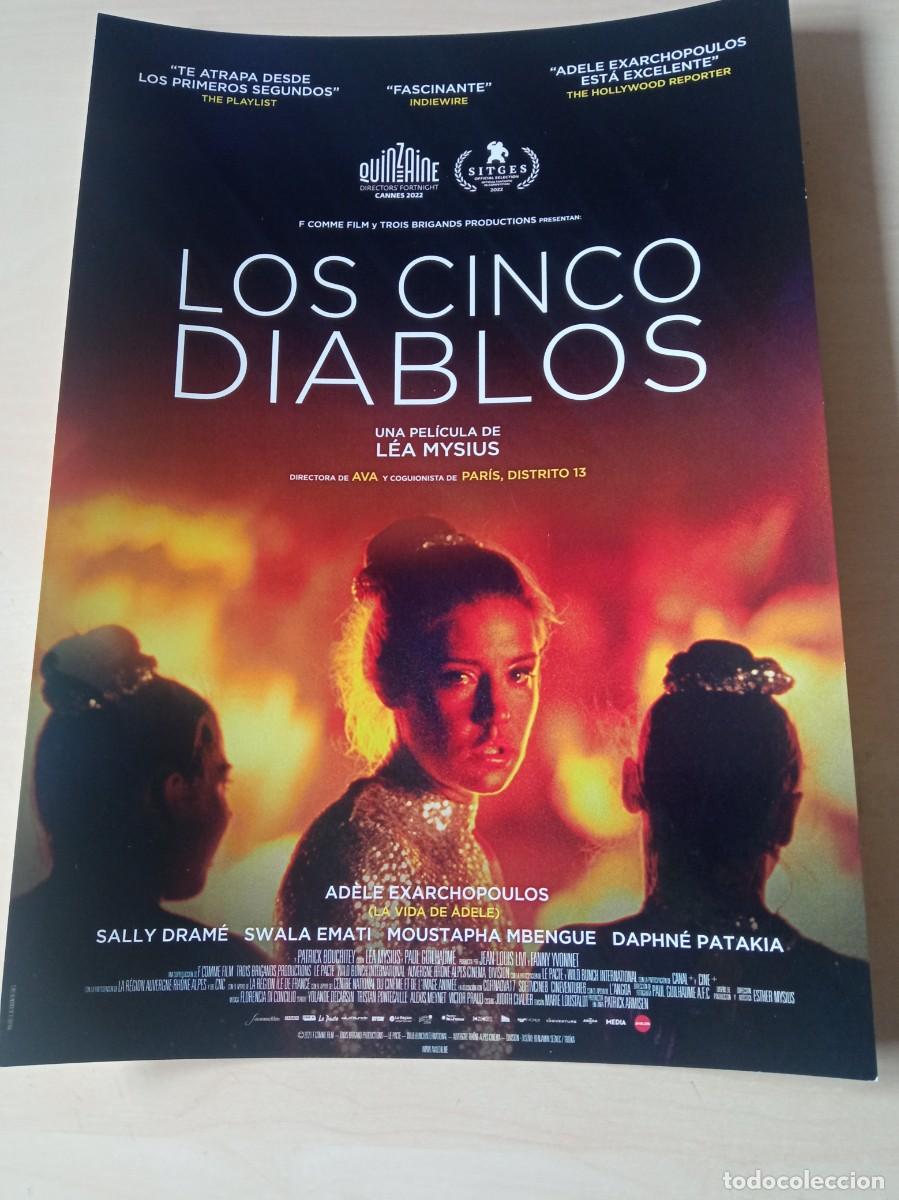 Cinema: LOS CINCO DIABLOS (GUIA ORIGINAL DE CINE SIMPLE) EN BLANCO DETRAS (PEDIDO MINIMO 5 E.)