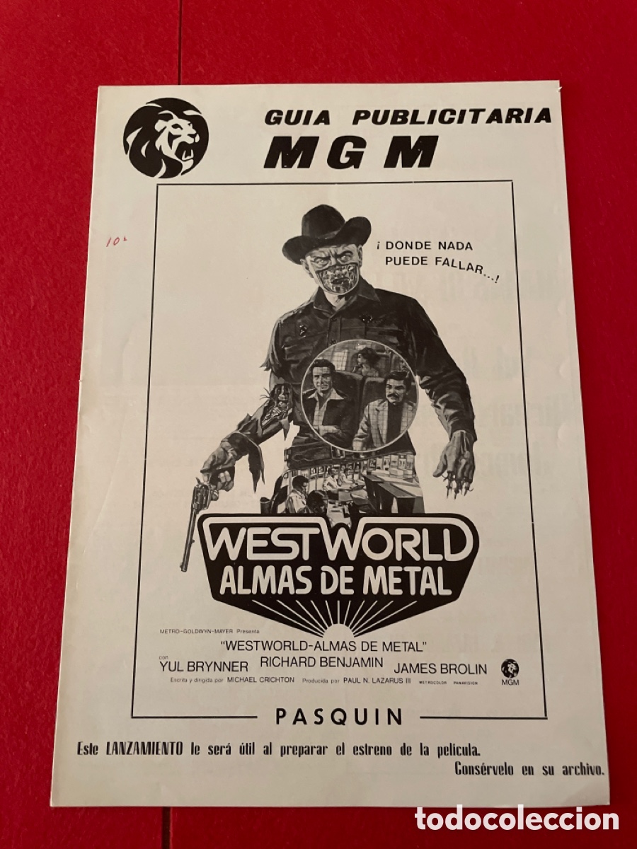 Cinema: WESTWORLD ALMAS DE METAL GU&Iacute;A ORIGINAL DE CINE SS10