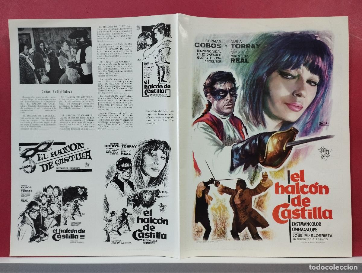 Cinema: El halc&oacute;n de Castilla. Germ&aacute;n Cobos, Nuria Torray, F&eacute;lix Dafauce GUIA ORIGINAL DOBLE