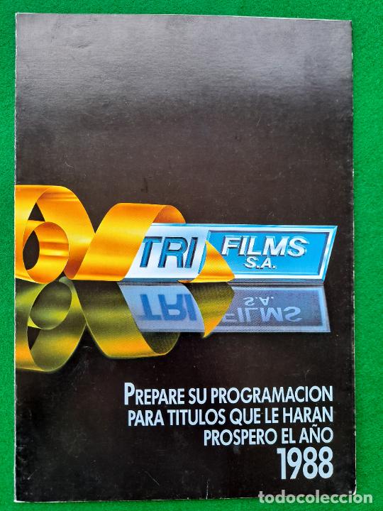 Kino: GU&Iacute;A CAT&Aacute;LOGO LISTA DE MATERIAL PEL&Iacute;CULAS DE CINE TRI FILMS S.A. 1988 GU&Iacute;A ORIGINAL DE CINE J12