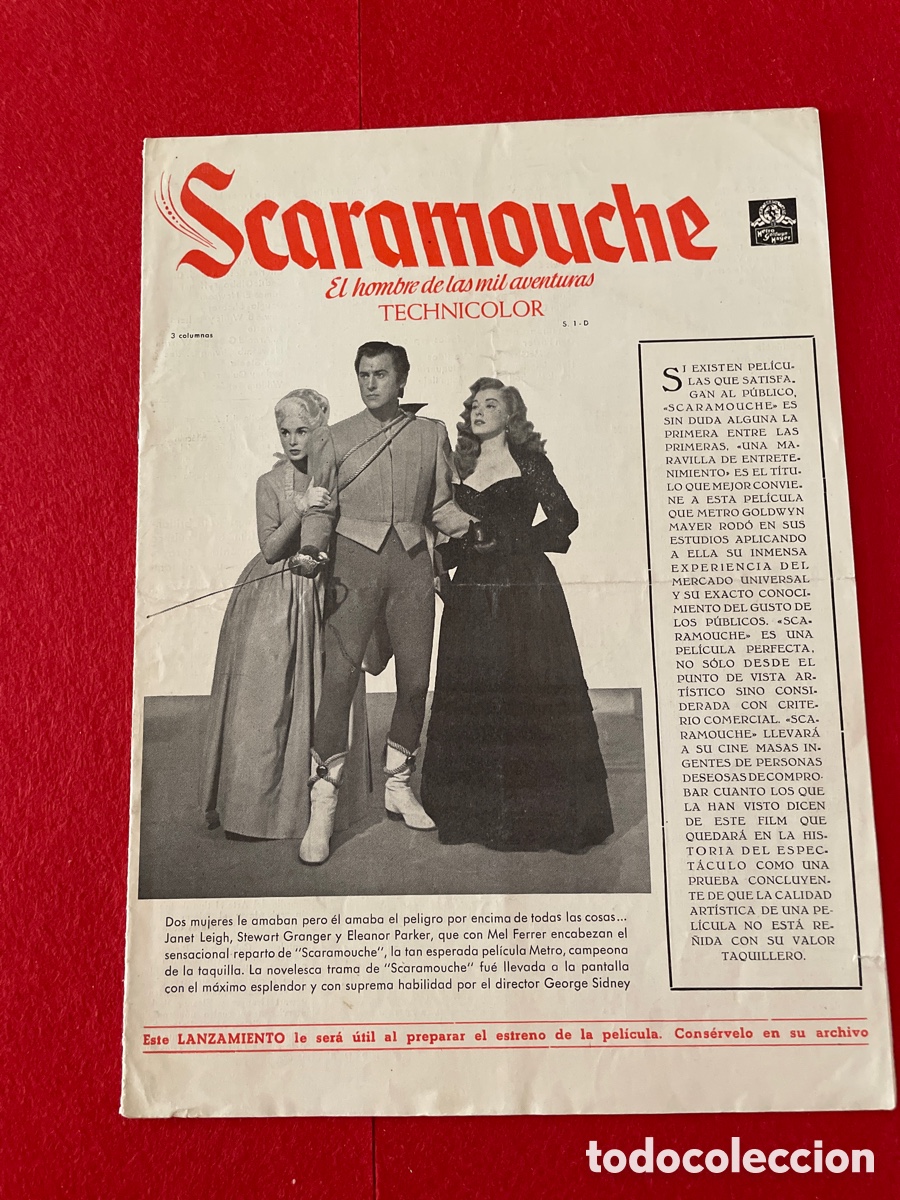 Cinema: SCARAMOUCHE GU&Iacute;A ORIGINAL DE CINE SS13