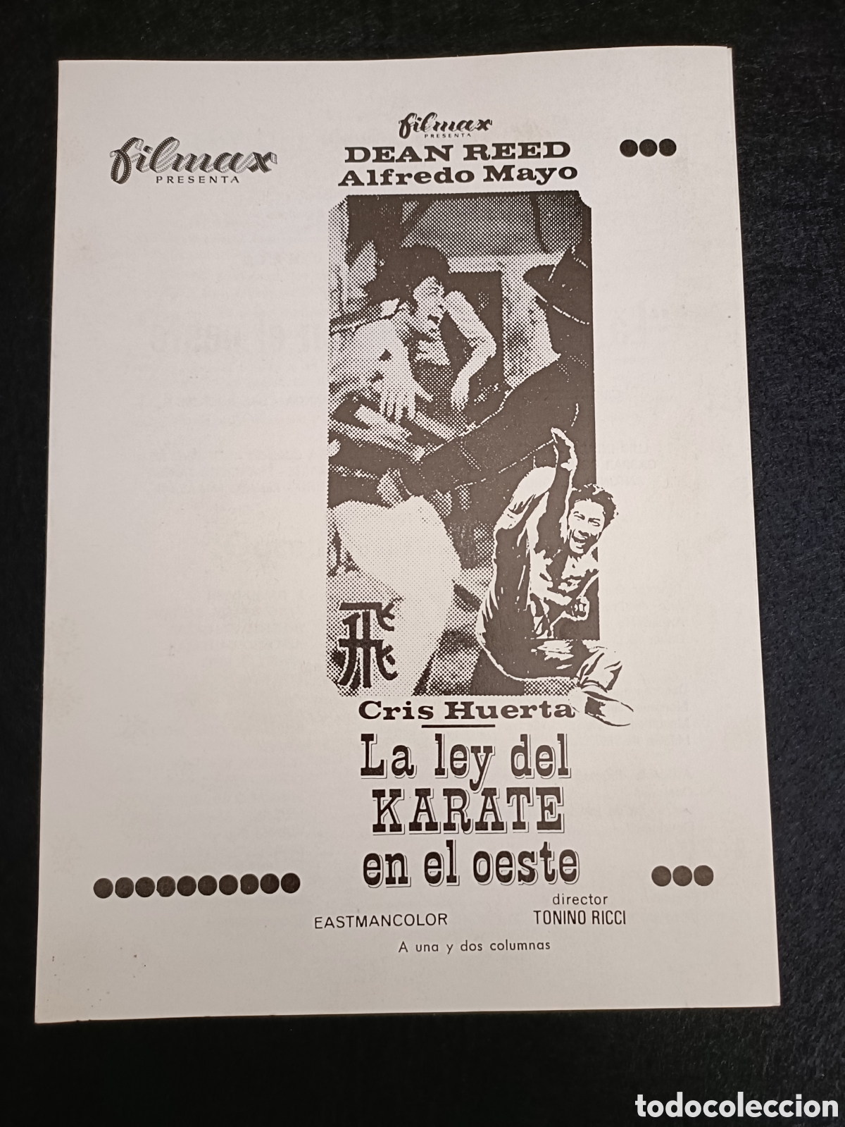 Cinema: LA LEY DEL KARATE EN EL OESTE GUIA DE CINE ORIGINAL Y CA44