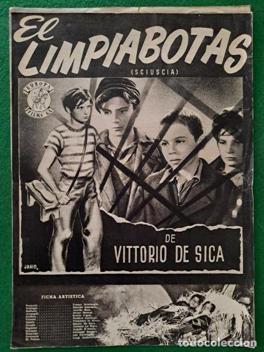 Kino: EL LIMPIABOTAS VITTORIO DE SICA GUIA ORIGINAL DE CINE J16