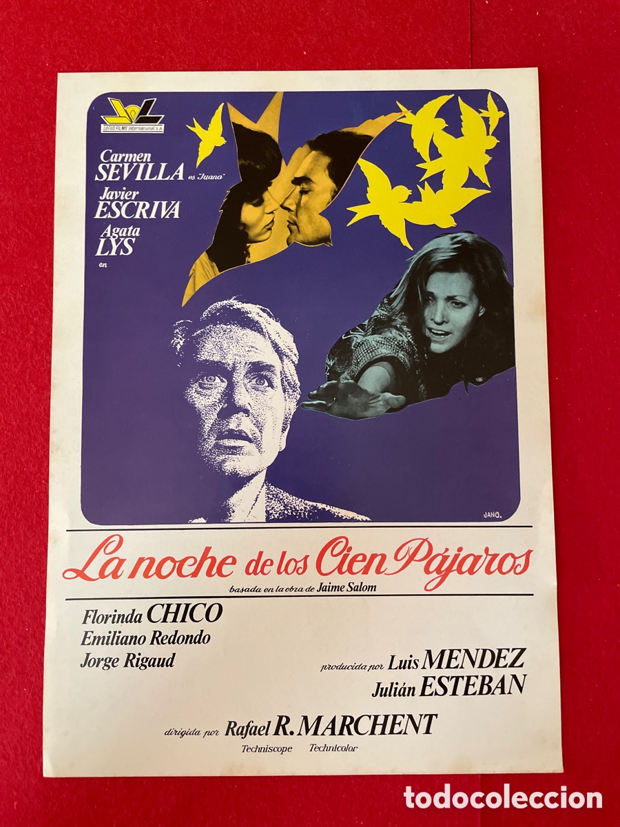 Cinema: LA NOCHE DE LOS CIEN P&Aacute;JAROS GU&Iacute;A ORIGINAL DE CINE SS49