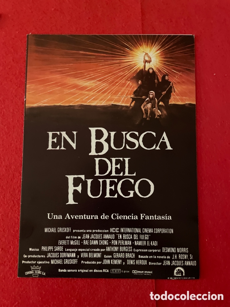 Cinema: EN BUSCA DEL FUEGO GU&Iacute;A ORIGINAL DE CINE SS67