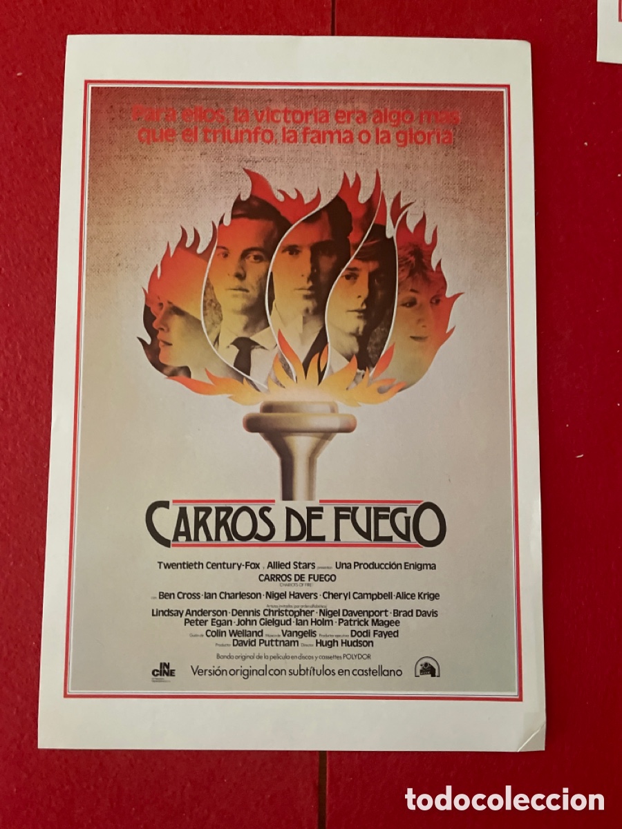 Kino: CARROS DE FUEGO GU&Iacute;A ORIGINAL DE CINE SS68.