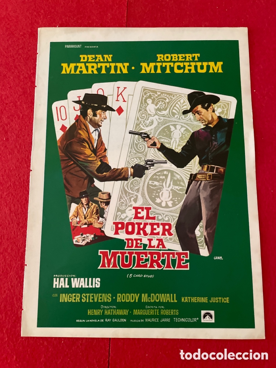 Cinema: EL POKER DE LA MUERTE GU&Iacute;A ORIGINAL DE CINE SS69