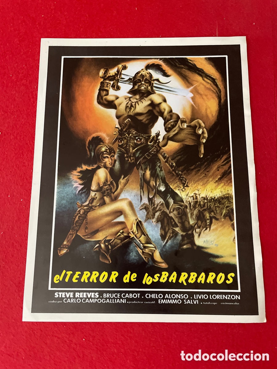 Cine: EL TERROR DE LOS B&Aacute;RBAROS GU&Iacute;A ORIGINAL DE CINE SS77
