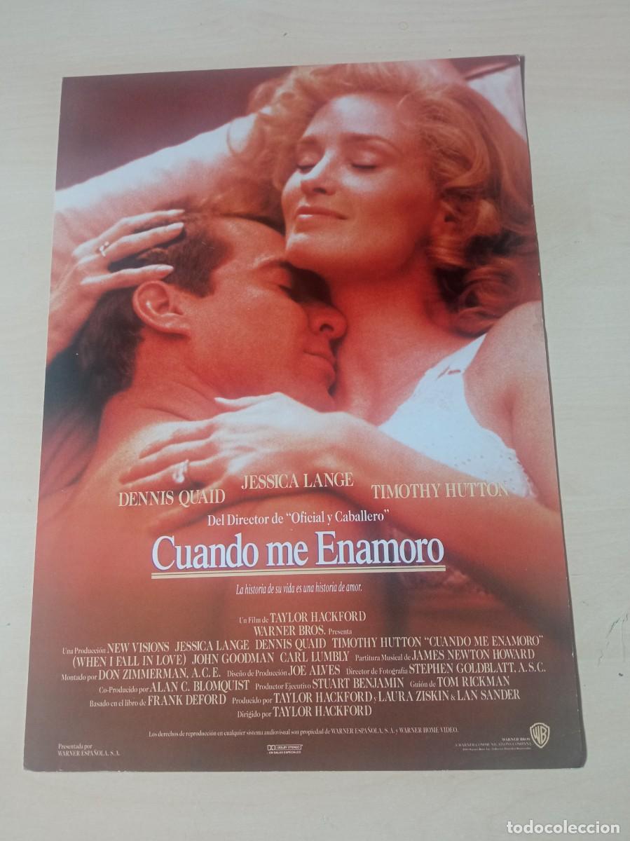 Cinema: CUANDO ME ENAMORO (GUIA ORIGINAL CINE SIMPLE) JESSICA LANGE, DENNIS QUAID (PEDIDO MINIMO 5 EUROS)