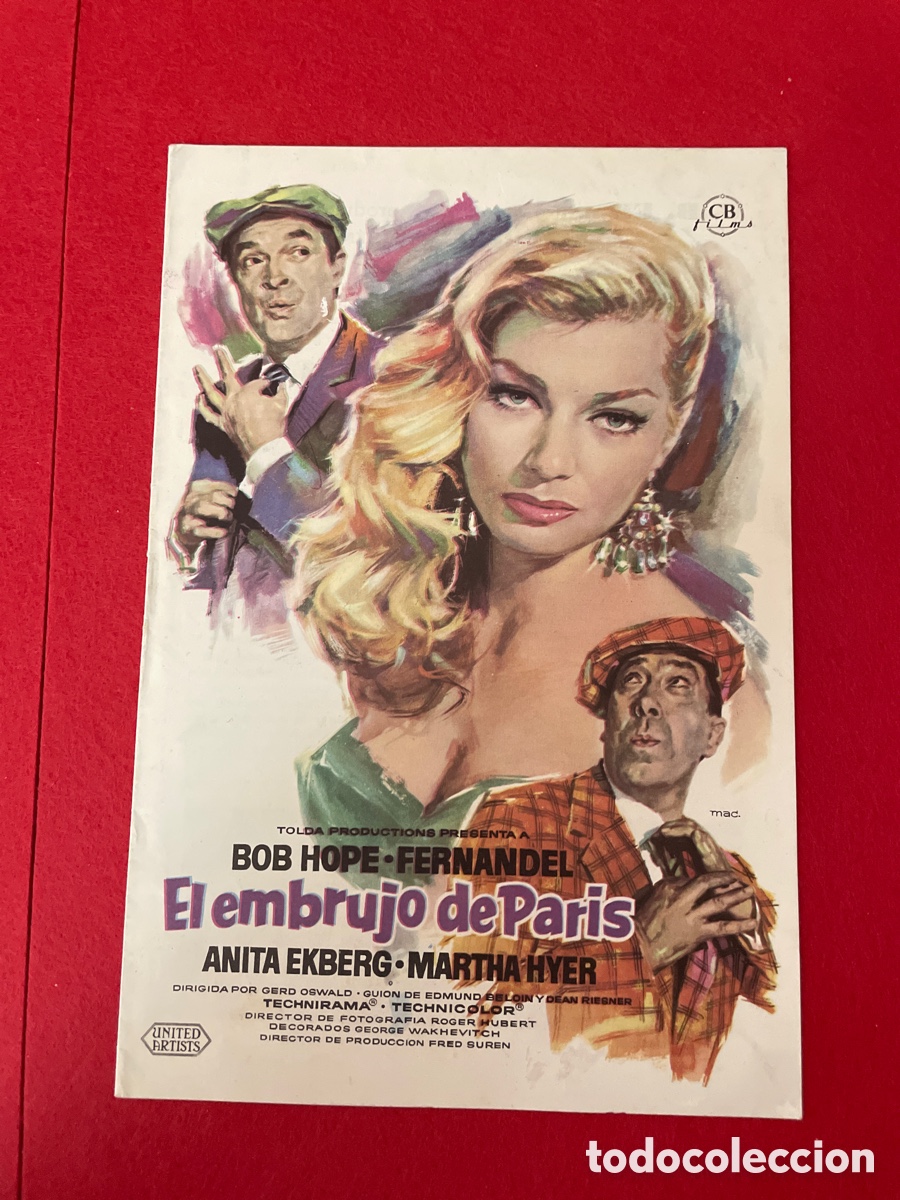 Cinema: EL EMBRUJO EN PARIS GU&Iacute;A ORIGINAL DE CINE SS8