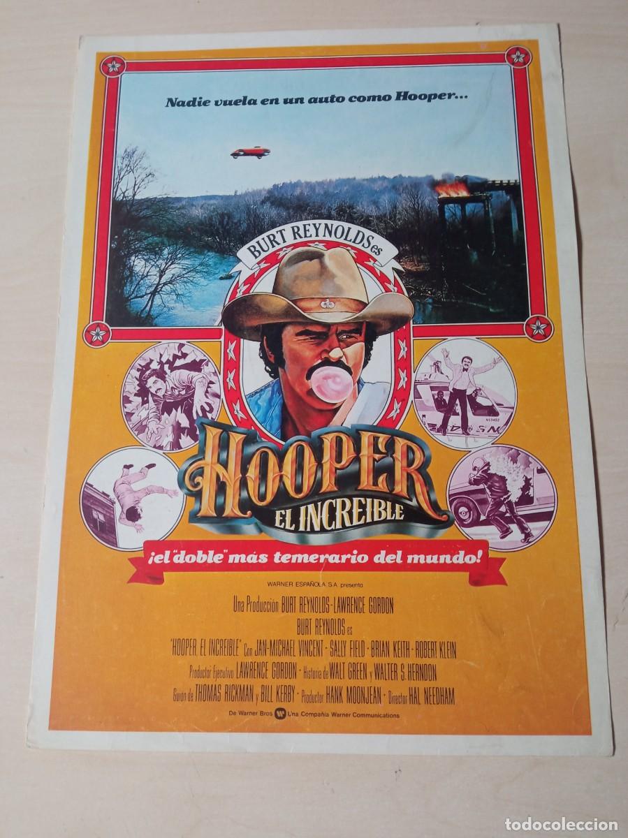 Cinema: HOOPER EL INCREIBLE (GUIA ORIGINAL DE CINE SIMPLE) BURT REYNOLDS (PEDIDO MINIMO 5 EUROS)