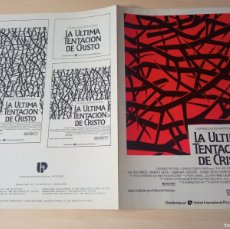 Cinema: LA ULTIMA TENTACION DE CRISTO (GUIA ORIGINAL DE CINE DOBLE) WILLEM DAFOE (PEDIDO MINIMO 5 EUROS)