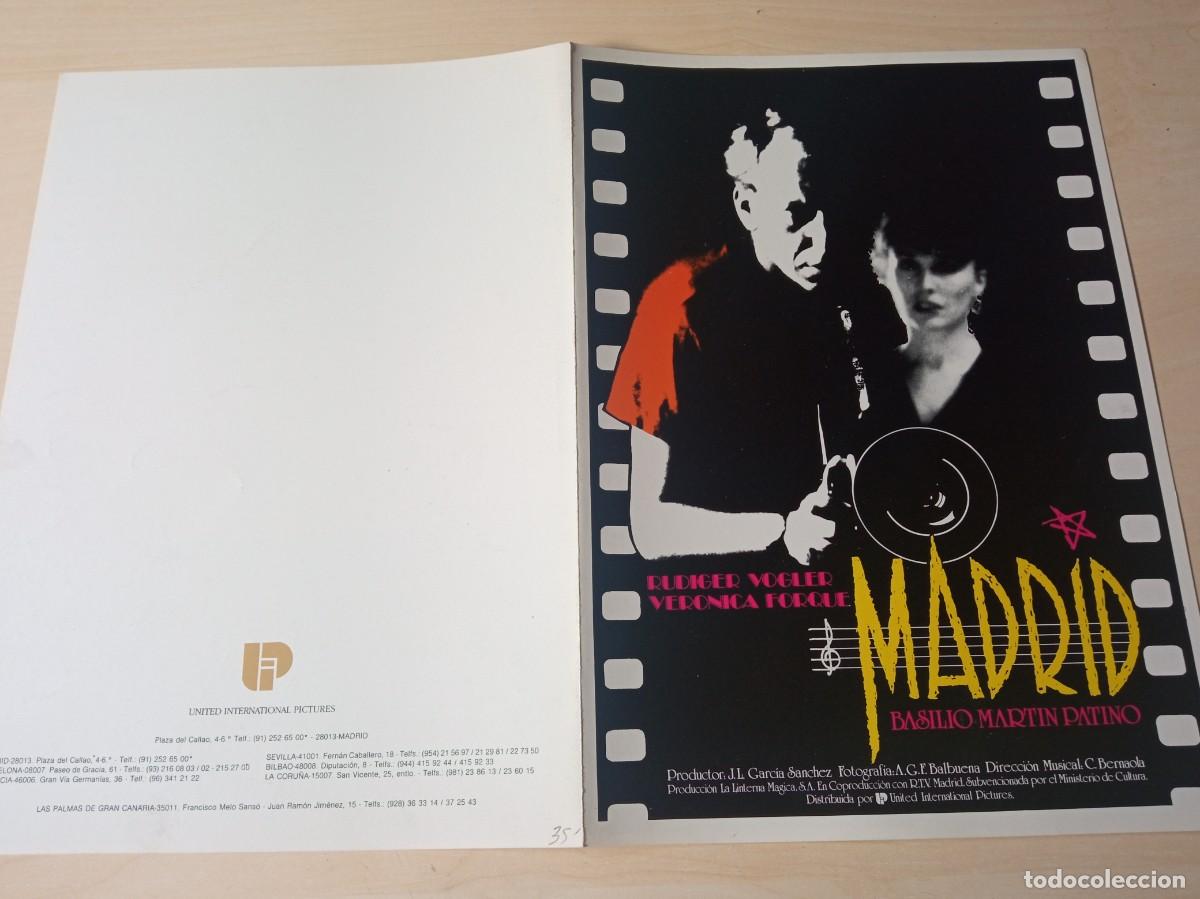 Cine: MADRID (GUIA ORIGINAL DE CINE DOBLE) VERONICA FORQUE (PEDIDO MINIMO 5 EUROS)