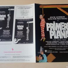 Cinema: PRIMERA PLANA (GUIA ORIGINAL CINE DOBLE) JACK LEMMON, WALTER MATTHAU (PEDIDO MINIMO 5 EUROS)