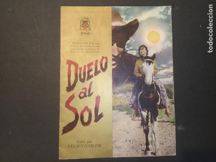 Cine: DUELO AL SOL-PROCINES SA-GUIA PUBLICIDAD PELICULA-VER FOTOS-(V-24.575)