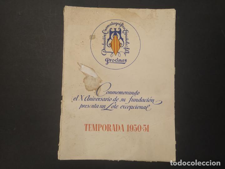 Cine: PROCINES SA-TEMPORADA 1950 1951-OBSEQUIO CON 7 GUIAS PUBLICIDAD PELICULAS-VER FOTOS-(V-24.576)