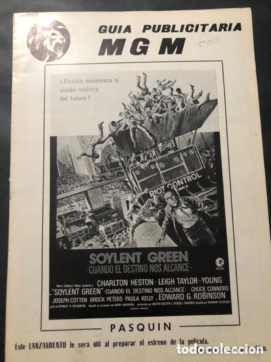 Cine: Guia MGM soylent green cuando el destino nos alcance charlton heston 12