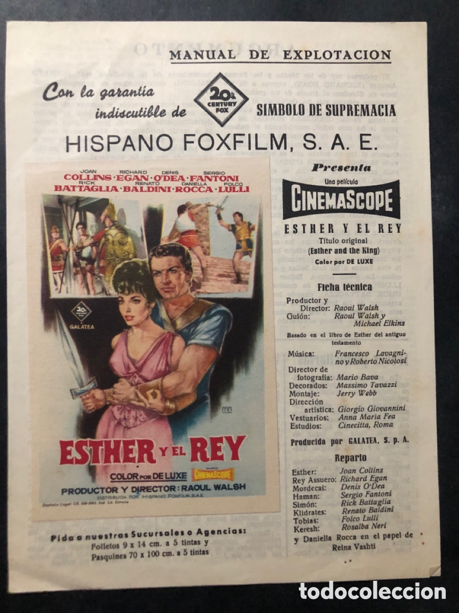 Cine: Guia hispano foxfilm esther y el rey joan collins 12