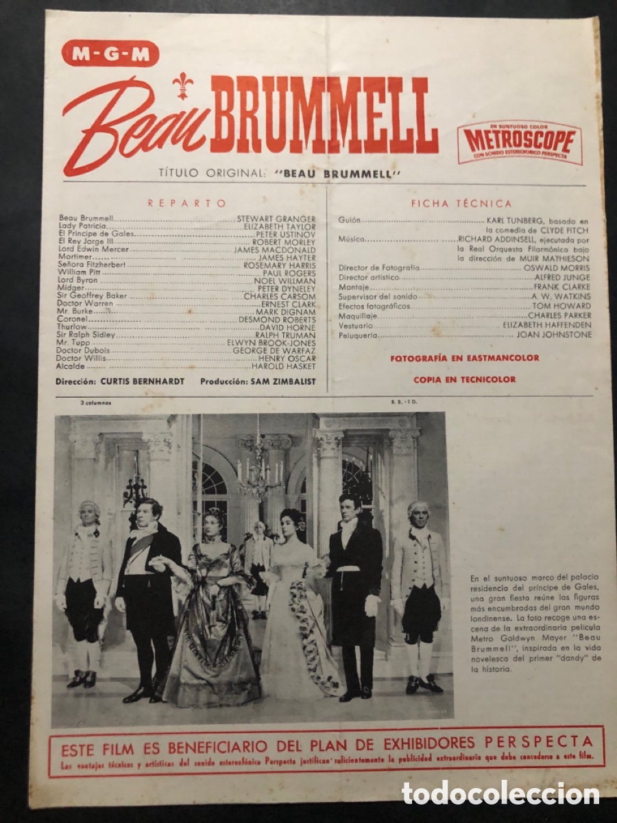Cine: Guia MGM beau brummell elizabeth taylor stewart granger 13